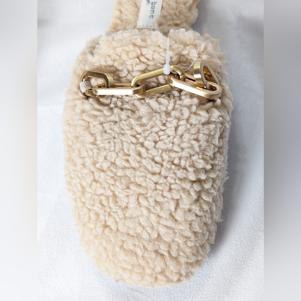Nwob Rag & Bone Beige Essex Faux Shearling Chain … - image 6